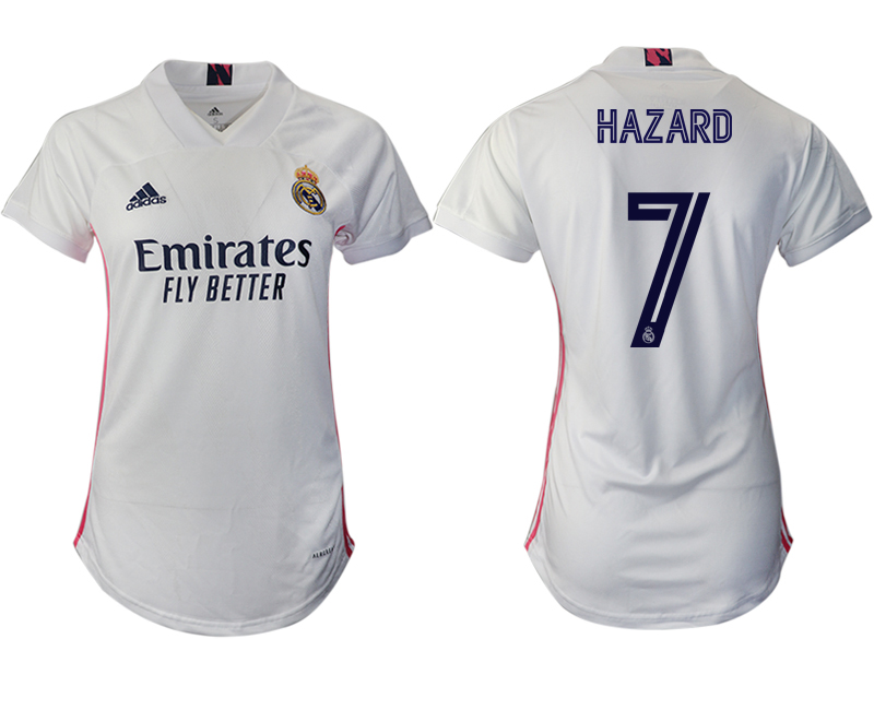 Women 2020-2021 Real Madrid home aaa version #7 white Soccer Jerseys